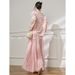Plum Jan/Korean-style Spring-summer Casual Pink Round-neck Youthful Versatile Thin Knit Cardigan For Women_ecoleips.com