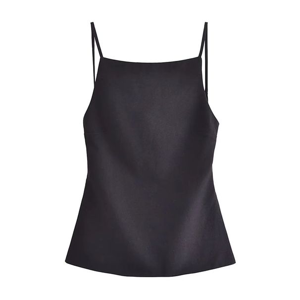 MUJER 2025 Black Backless Top Female White Sleeveless Crop Top With Straps Summer Sexy Tops Woman Party Women's Evening Top_ecoleips.com