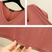 Aria Basics Aria Basics Short-sleeved Women's Pajamas V-neck Loose European American Style Nightgown Spring And Summer Mid-length Plus Size Base_ecoleips.com