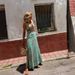 Women's Clothing Internet Celebrity Ins Same Style Printed V Neck Waist Sexy Slim Dress_ecoleips.com