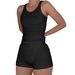 Women's Casual Cotton Ribbed Two Piece Set Comfortable Solid Color Cross Border Supply European American Style Spring/Autumn Summer_ecoleips.com