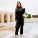 Women's Clothing Loose Surfing Diving Swimsuit Three Piece Set With Ruffled Edges Fully Enclosed Sunscreen Split Conservative Swimsuit With Chest Pads_ecoleips.com