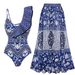 Women's new sexy backless printed swimsuit swimsuit _ecoleips.com