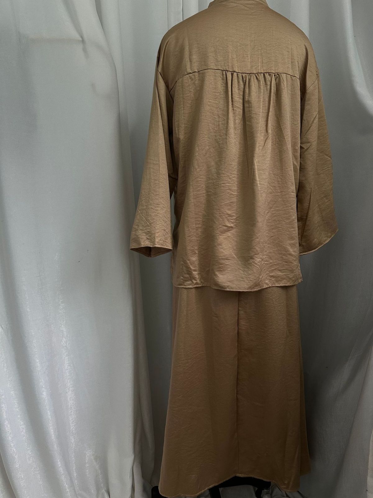 Women's High-End Fashion Loose Long Sleeved Shirt And Casual Skirt Set New 2026 Cross Border Clothing_ecoleips.com