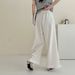 Pure Cotton Edge Loose, Wide Legged, High Waisted Women's Cropped Pants, Casual, Breathable, Temperament, Button Single_ecoleips.com