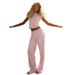 European And American New Summer Women's Fashion Temperament Short Sleeved Navel Baring Top Wave Edge Trousers Suit_ecoleips.com