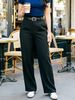 Women's High Waist Draped Solid Color Straight Leg Dress Pants – Casual Belted Office Trousers 2026_ecoleips.com