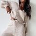 Casual Fashion Women's Clothing Solid Color Cardigan Long-sleeved Knitted Sweater Trousers Two-piece Set_ecoleips.com