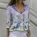 Women's Clothing Women's Elegant Printed Long Sleeve Shirt Loose Collar Single Breasted Top Style Ladylike Design_ecoleips.com