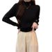 girl Sweater Warm Thickened One-piece Fleece Knitted Slim Fit Half Turtleneck Base Shirt Autumn Winter Women's Top_ecoleips.com