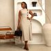 Elegant Temperament European American Waist Stand Collar Sleeveless Button Decoration Dress S10993_ecoleips.com