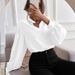 Women's Elegant Solid Color Blouse – Oversized Long Sleeve Button-Down Shirt For Casual & Office (S-Xxl, 7 Colors)_ecoleips.com