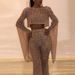 Women's Clothing new women's clothing two piece sexy long sleeved backless jumpsuit trousers_ecoleips.com