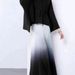 Women's Clothing Luxury Silk Ruffle Pleated Skirt Set With Ombre Gradient - Elegant Bat-Sleeve Blouse & Flowy Maxi Skirt For Women_ecoleips.com