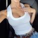 Women's Y2K Sexy Solid Color Halter Neck T-Shirt Top Versatile Summer Clothing_ecoleips.com
