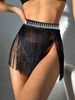 Women's Clothing Tassel Fashion Mini Skirt Beach Swimming Trunks Hip High Waist Holiday Bikini Swim Skirt_ecoleips.com