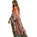 Rayon Beach Cover-up With Crane Print, Vacation Robe, Bikini Sun Protection Shirt, Sexy Cardigan For Women_ecoleips.com