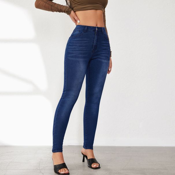 Women's Clothing High Elastic Feet Hip-lifting Jeans_ecoleips.com