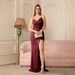 Elegant Sequin Mermaid Evening Gown – Glamorous Off-Shoulder Long Dress For Banquet & Party (Deep Blue, Champagne, Apricot, Dark Green, Deep Red)_ecoleips.com