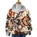 Women's Fashion Loose Sweatshirt 3D Printed Floral Long Sleeved Pleated Neck New Cross Border Hot Selling 2026 Factory Direct Sale_ecoleips.com