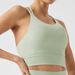 Eco-Friendly Mid-Length Fitness Vest For Women High Neck Sports Top With Cross Strap Backless Design European American Style_ecoleips.com