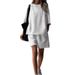 Women's Clothing Summer Women's Short Sleeve Two Piece Suit Round Neck Pullover Loose Fit Suit Set Hot Selling Casual Outfit_ecoleips.com