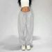 American Style Sweatpants For Women 2025 Spring Autumn New Style Loose Straight Versatile Casual Wide Leg Long Pants_ecoleips.com