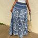 Women's Bohemian Style Long Skirt Printed Holiday Leisure European And American Skirts For Women_ecoleips.com