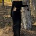 New Arrival Fashion Women Autumn Dress Sexy Hollow Out Round Neck Long Sleeve Elegant Cocktail Dress For Female_ecoleips.com