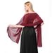 K High Quality Solid Color Banquet Shawl Bride Bridesmaid Wedding Dress Cheongsam Party Shawl Scarf Dual-use Women_ecoleips.com