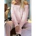 Leisure Commuting Solid-Color Long-Sleeve Vest Sweater Woolen Women's Wholesale Autumn-Winter Off-Shoulder Top_ecoleips.com