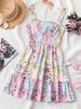 【Boho Chic】Floral Strapless Dress With Back Tie Detail, Summer Bridesmaid Guest Dress For Garden Party, Date Night_ecoleips.com