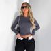 Women's Casual Long Sleeve T-Shirt Solid Color Slim Fit Pullover Streetwear Bottoming Tops For Spring Autumn European American Style_ecoleips.com