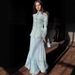 Women's Printed Short Sleeve Dress - Slim Fit Floral Maxi Dress For Spring & Fall (Dusty Pink/Navy Blue, S-Xxl)_ecoleips.com