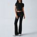 Women's Clothing Spring And Summer Foreign Trade Casual Solid Color Slim Short Sleeved Long Pants Suit_ecoleips.com