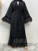 Black Islamic Abayas Muslim Women Clothing Turkey Long Robe Moroccan Caftan Islam Kaftan Ramadan Abaya For Women Dubai 2023_ecoleips.com