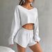 Women's Long Sleeved Top And Shorts Set European American Style Autumn Winter Fashion Trade_ecoleips.com