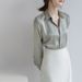 2025 Spring/Summer New Simple Sylish Commuing Professional For Women, Smooh And High End Urban Syle Long Sleeve_ecoleips.com