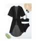 Sexy 3-Piece Swimsuit Set With Long Sleeve Cover-Up - Trendy Bikini & Rashguard For Beach, Pool & Summer Vacation_ecoleips.com