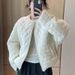 girl Light Jacket Velvet Cotton Coat For Women 2025 Winter New Small Short Diamond Pattern Top Fashion_ecoleips.com