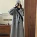 Women's Oversized Long Wool Coat With Double Breasted Design - Classic Trench Coat For Autumn Winter (Black, Gray, Pink, Camel, Beige)_ecoleips.com