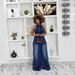 Women's Clothing Backless Halter Neck Sleeveless Lapel High Waist Denim Jumpsuit_ecoleips.com