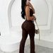 2025 Summer New European And American Women's Fashion Crop Sleeveless Top Tight Bodycon Pants Set For Women_ecoleips.com