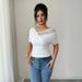 Women's Summer New Style Off-Shoulder Lace Patchwork Top V Neck Irregular European American Cross Border INS Fashion_ecoleips.com