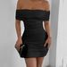 2025 New Cross-Border Trade Women's European And American Sexy Off-Shoulder Fashion Tight Bodycon Dress_ecoleips.com