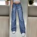 Women's Distressed Denim Jeans – Patchwork Design, Straight Leg, Medium Wash, Casual & Stylish_ecoleips.com
