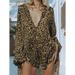 Versatile Leopard-Print Flared Collar Casual Home Wear Set-Spring/Summer 2023 Style With Loose-Fitting Long Sleeves And_ecoleips.com