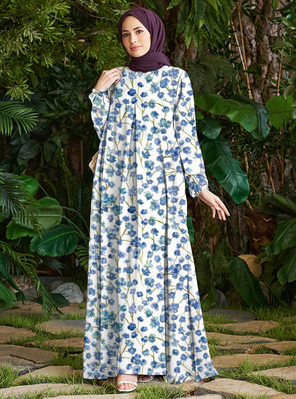 2025 Autumn New Fashion Print Dress for Women Polyester Cross Border Foreign Trade Suitable for Europe And America_ecoleips.com