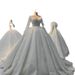 African Bride Lace Wedding Dress Long Sleeved White Summer 2026 New Style Women's Clothing Party Wear_ecoleips.com
