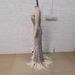 Women's Clothing Elegant And Sexy One Shoulder Beaded Tube Top Sequined Irregular Long Slit Dress_ecoleips.com